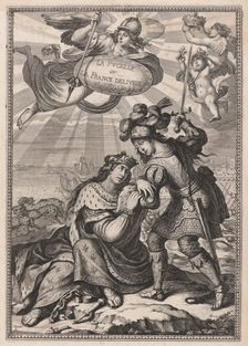 Joan of Arc, or France Liberated, from: "La Pucelle ou La France delivrée" by Jean Chapelain, c1656. Creator: Bosse, Abraham (1602-1676)