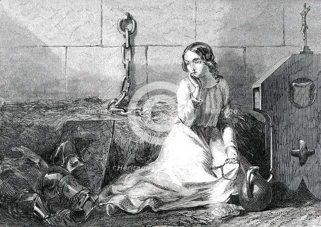 "Joan of Arc" - painted by John Absolon, 1850.  Creator: Walter George Mason.