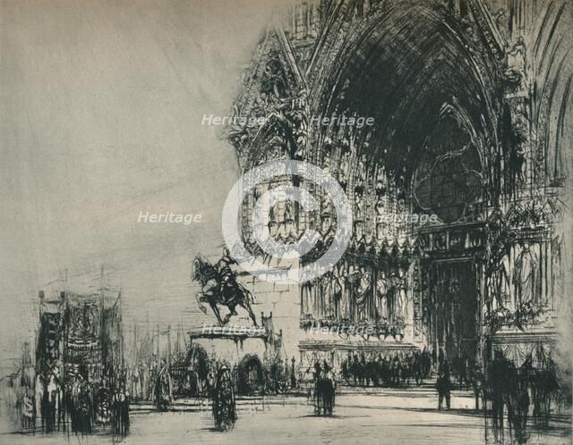 'Joan of Arc, Rheims', 1928. Artist: William Walcot.