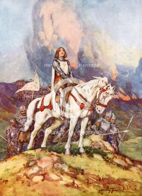 Joan of Arc, The Country girl who led a king to victory, 20th century. Artist: C Dudley Tennant