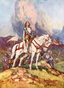 Joan of Arc, The Country girl who led a king to victory, 20th century. Artist: C Dudley Tennant