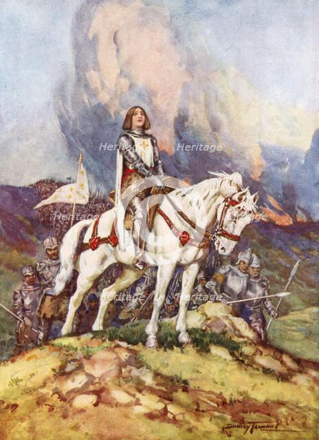 Joan of Arc, The Country girl who led a king to victory, 20th century. Artist: C Dudley Tennant
