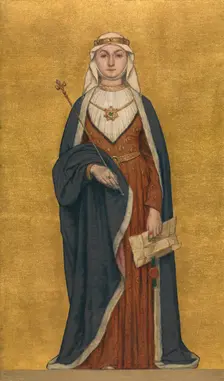 Joan of Flanders, Daughter of Baldwin of Constantinople, 1889. Creator: Albrecht De Vriendt