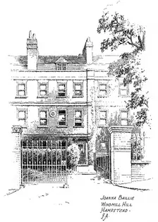 Joanna Baillie's house, Windmill Hill, Hampstead, London, 1912. Artist: Frederick Adcock
