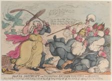 Joanna Southcott the Prophetess Excommunicating the Bishops, September 20, 1814., September 20, 1814 Creator: Thomas Rowlandson