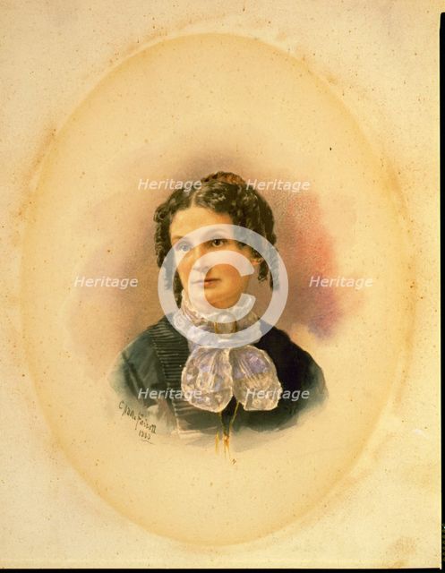 Joanette Clark Benjamin, Frances Benjamin Johnston's maternal grandmother..., 1880. Creator: Unknown.