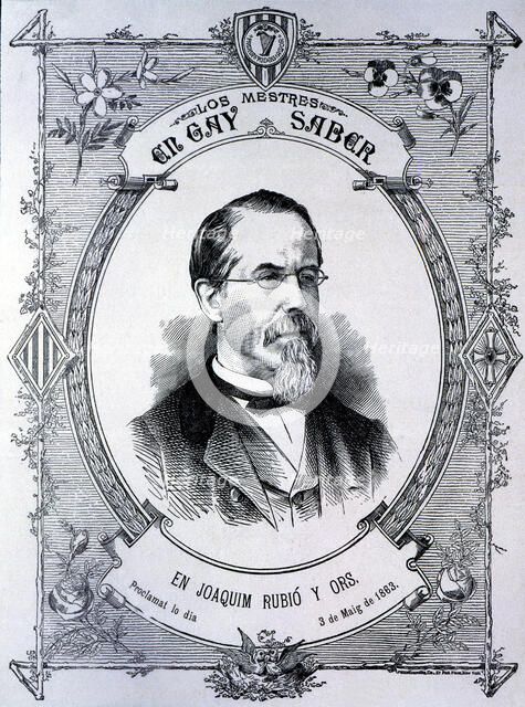 Joaquim Rubio i Ors (1818-1899), Catalan writer and professor proclaimed Mestre in Gay Saber in t…