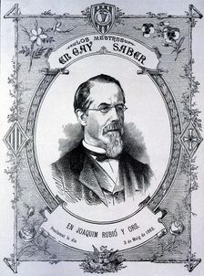 Joaquim Rubio i Ors (1818-1899), Catalan writer and professor proclaimed Mestre in Gay Saber in t…