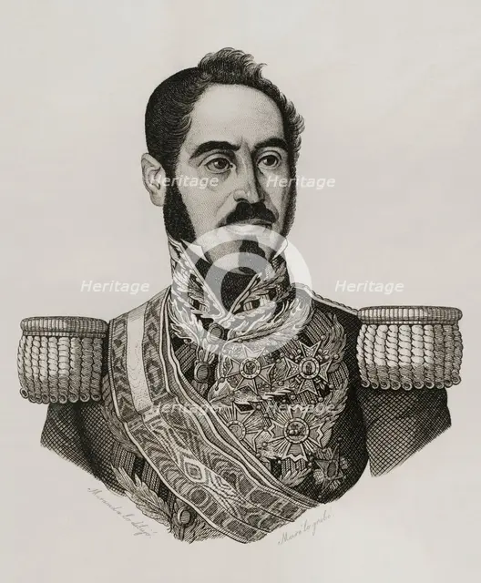 Joaquín Baldomero Fernández-Espartero Alvarez de Toro (1793-1879), 1845.  Creators: Pedro Celestino Mare, Manuel Miranda.