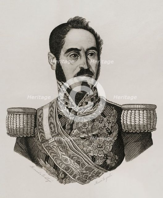 Joaquín Baldomero Fernández-Espartero Alvarez de Toro (1793-1879), 1845.  Creators: Pedro Celestino Mare, Manuel Miranda.