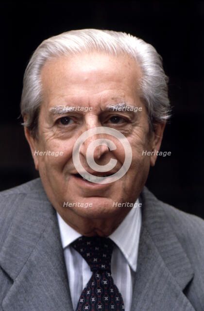 Joaquin Calvo Sotelo (1905-1993), Spanish writer, portrait, 1975.