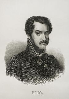 Joaquín Elío y Ezpeleta (1806-1876), Spanish general who fought in the three wars, 1845. Creator: Pedro Hortigosa