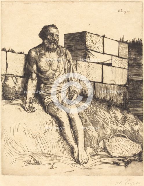 Job, 1st plate. Creator: Alphonse Legros.
