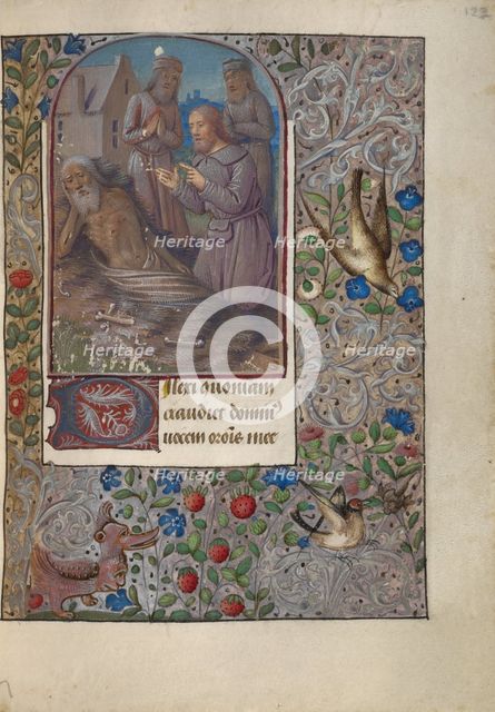 Job on the Dung Heap; Book of Hours, about 1480-1490. Creator: Jean Bourdichon.