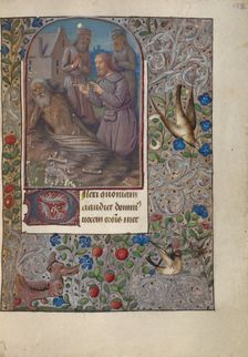 Job on the Dung Heap; Book of Hours, about 1480-1490. Creator: Jean Bourdichon