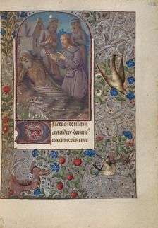 Job on the Dung Heap; Book of Hours, about 1480-1490. Creator: Jean Bourdichon