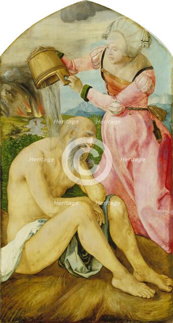 Job on the Dungheap, c1505. Creator: Albrecht Durer.