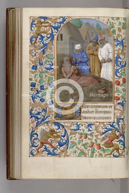Job on the dunghill (Book of Hours), 1450-1499. Artist: Fouquet, Jean (workshop)  