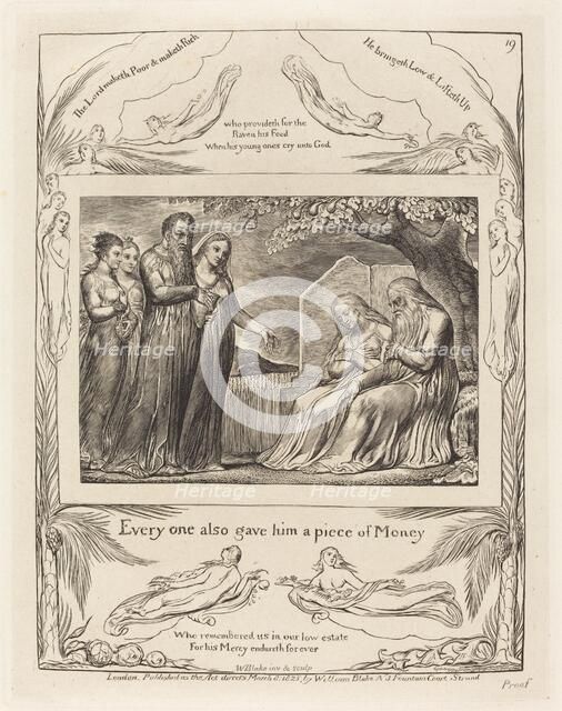 Job Accepting Charity, 1825. Creator: William Blake.