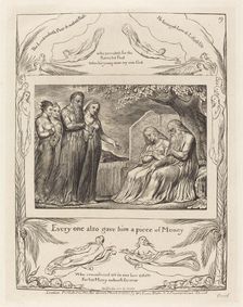 Job Accepting Charity, 1825. Creator: William Blake