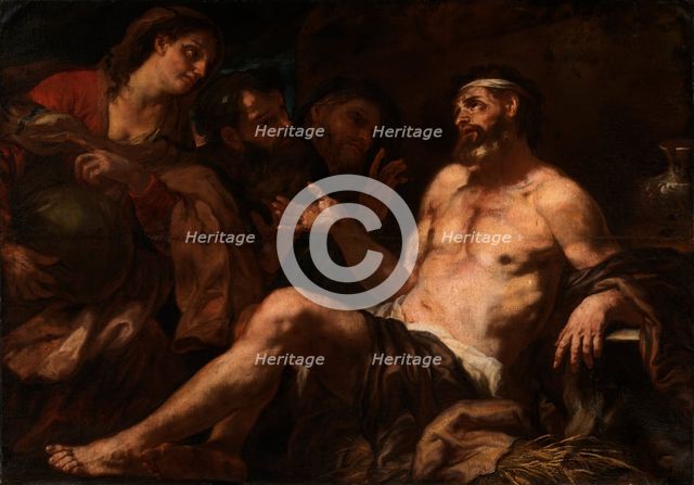 Job and His Comforters, 17th century? Creator: Luca Giordano.