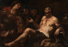 Job and His Comforters, 17th century? Creator: Luca Giordano