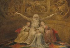 Job and His Daughters, 1799/1800. Creator: William Blake