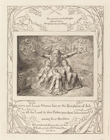 Job and His Daughters, 1825. Creator: William Blake