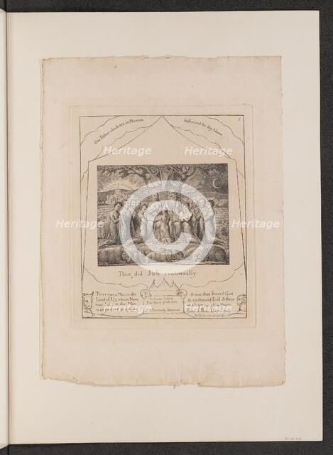 Job and His Family, 1825. Creator: William Blake.