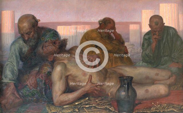 Job and His Friends, 1887. Creator: Kristian Zahrtmann.