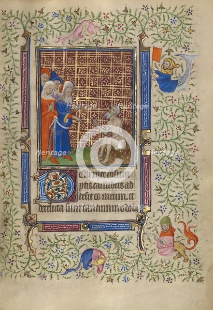 Job Derided by his Wife and Friends; Book of Hours, about 1410. Creator: Unknown.