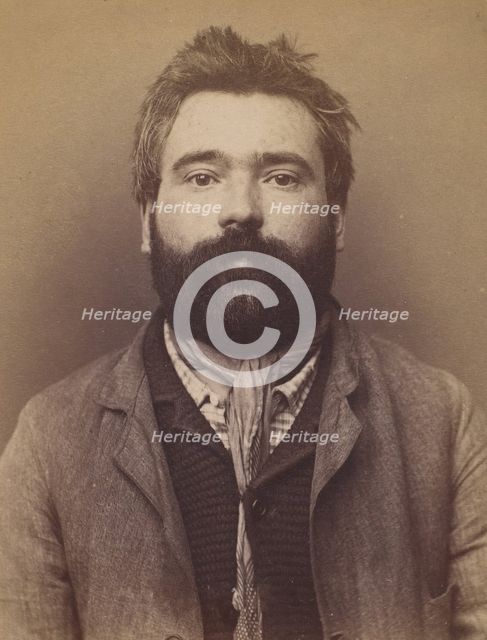 Job. Eugène, François. 31 ans, né à Paris Xle. Chaisier. Anarchiste. 6/3/94., 1894. Creator: Alphonse Bertillon.