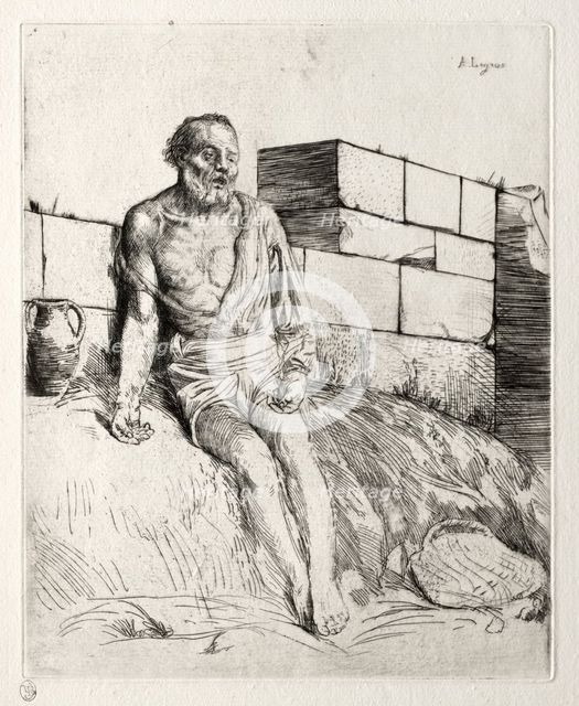 Job (First Plate). Creator: Alphonse Legros (French, 1837-1911).