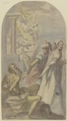 Job in misfortune, c1600. Creator: Oswald Schauer