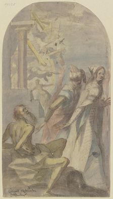 Job in misfortune, c1600. Creator: Oswald Schauer