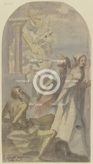 Job in misfortune, c1600. Creator: Oswald Schauer.