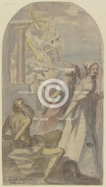 Job in misfortune, c1600. Creator: Oswald Schauer.