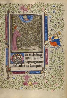 Job Pointing to a Corpse on the Ground; Book of Hours, about 1410. Creator: Unknown