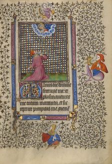 Job Pointing to the Dust of the Earth; Book of Hours, about 1410. Creator: Unknown