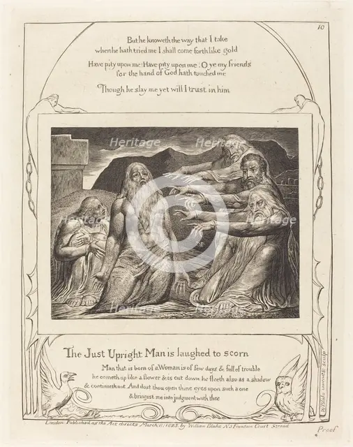 Job Rebuked by His Friends, 1825. Creator: William Blake.