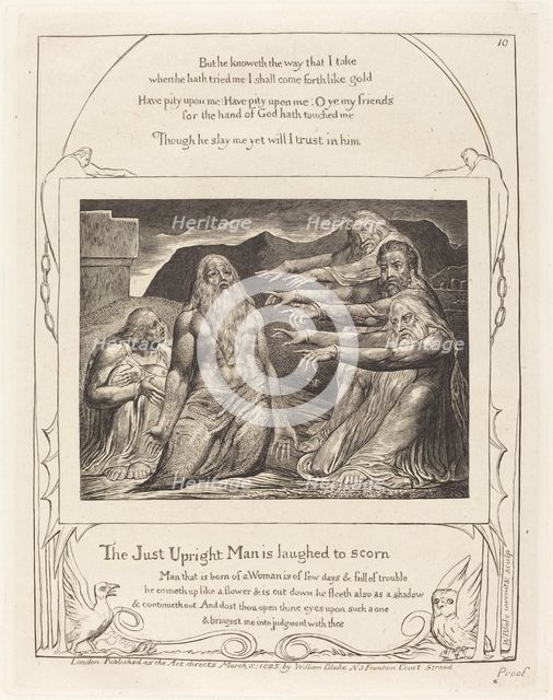 Job Rebuked by His Friends, 1825. Creator: William Blake.