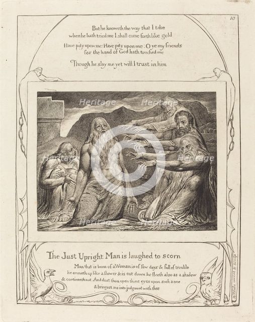 Job Rebuked by His Friends, 1825. Creator: William Blake.