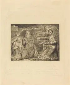 Job Rebuked by His Friends, 1825. Creator: William Blake