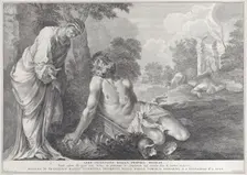 Job rebuked by his wife, 1730-39. Creator: Pietro Monaco
