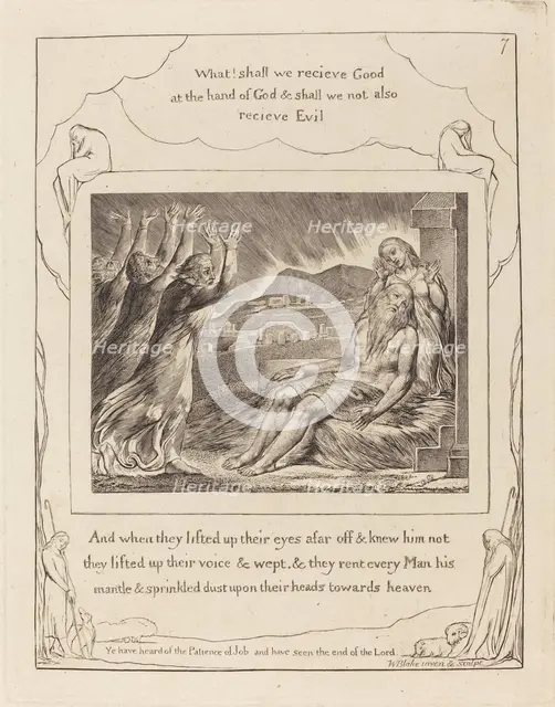 Job's Comforters, 1825. Creator: William Blake.