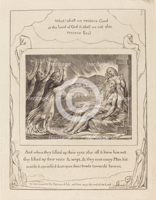 Job's Comforters, 1825. Creator: William Blake.
