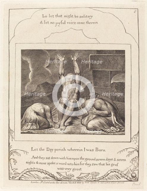 Job's Despair, 1825. Creator: William Blake.