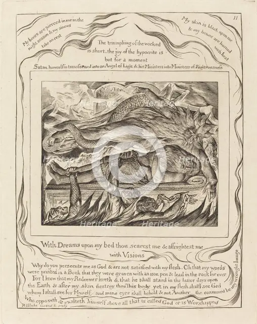 Job's Evil Dreams, 1825. Creator: William Blake.