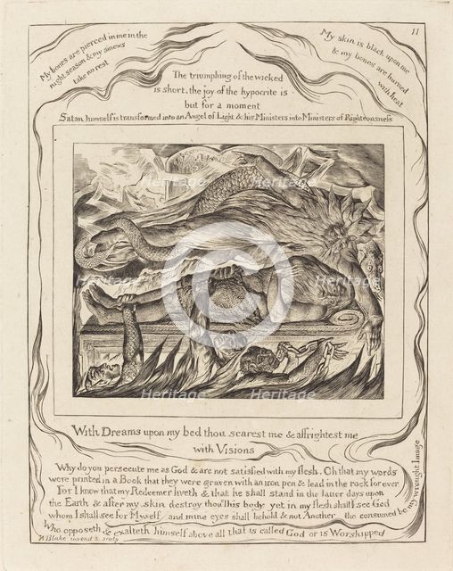 Job's Evil Dreams, 1825. Creator: William Blake.