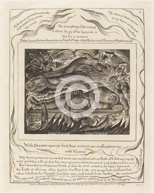 Job's Evil Dreams, 1825. Creator: William Blake.